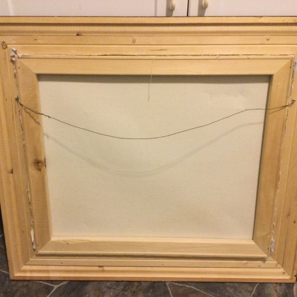 H Gibson Original art painting on canvas landscape 30" x 27" wood frame - Picture 9 of 9